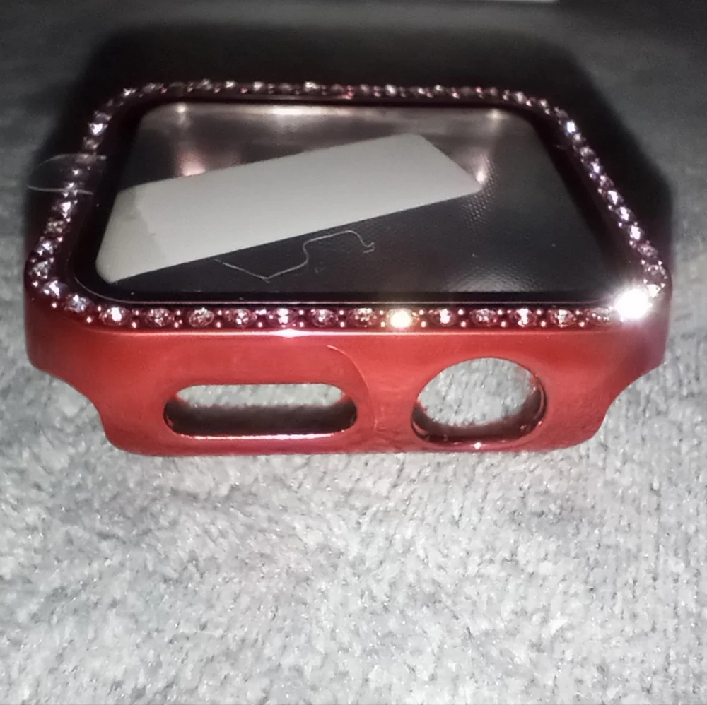 New Red Bling Apple Smartwatch Case